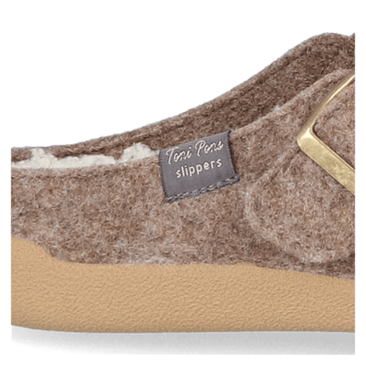 Norton-FP Heren Pantoffels Vilt Taupe