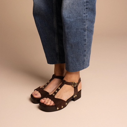 Ola Dames Clogs Suede Brown