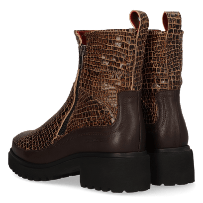 COCO 09.13 Dames Enkellaarsjes Leer Brown