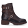 CODY 13.03 Dames Enkellaarsjes Leer Dark Brown