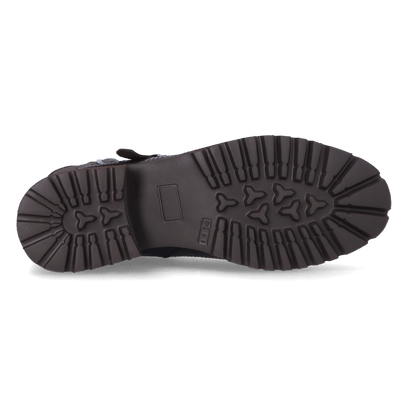 CODY 13.03 Dames Enkellaarsjes Leer Dark Brown