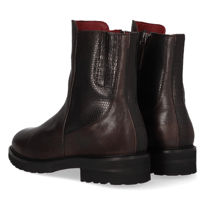 HAUDI 04.02 Dames Boots Leer Dark Brown