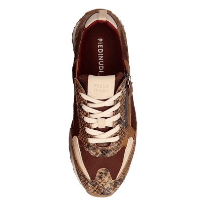 HERA 08.03 Dames Sneakers Leer/Mesh Cuoio