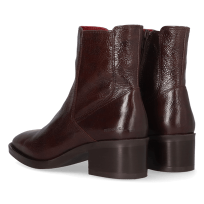 ZUMA 05.11 Dames Enkellaarsjes Leer Dark Brown