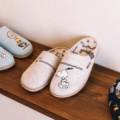 Snoopy Dames Pantoffels Vilt Cru