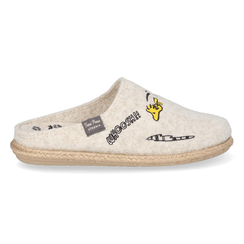 Snoopy Dames Pantoffels Vilt Cru