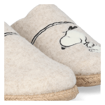 Snoopy Dames Pantoffels Vilt Cru