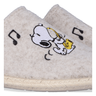 Snoopy Dames Pantoffels Vilt Milk
