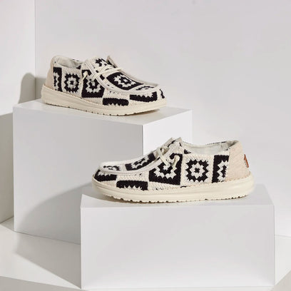 Wendy Cottage Crochet Dames Instappers Black/Multi