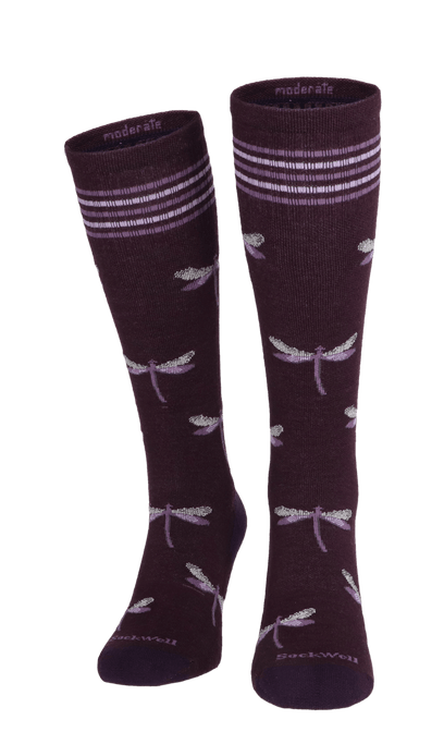 Dragonfly Dames Compressiekousen Klasse 1 Blackberry Sparkle