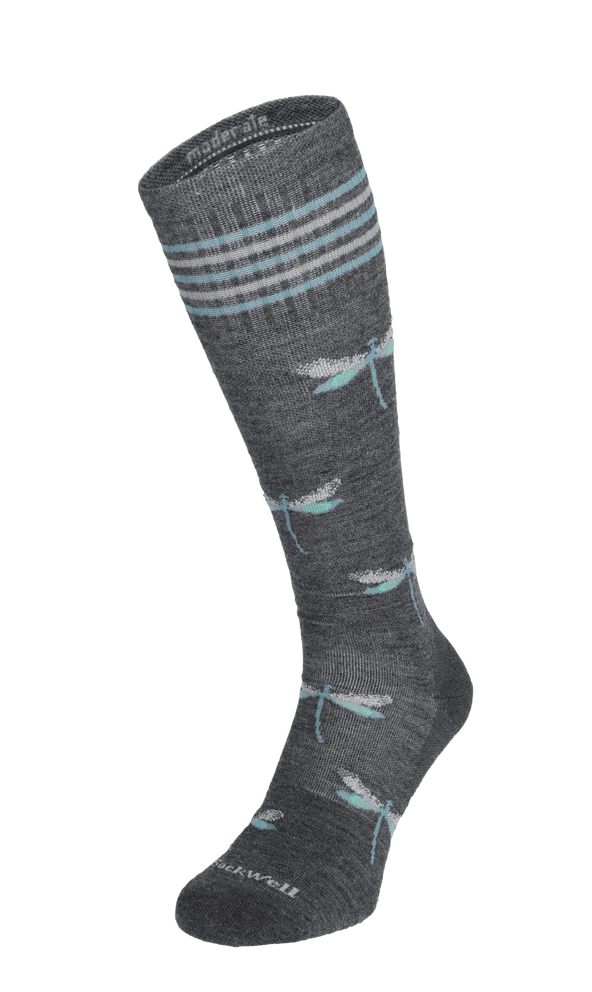 Dragonfly Dames Compressiekousen Klasse 1 Charcoal Sparkle Dragonfly Dames Compressiekousen Klasse 1 Charcoal Sparkle
