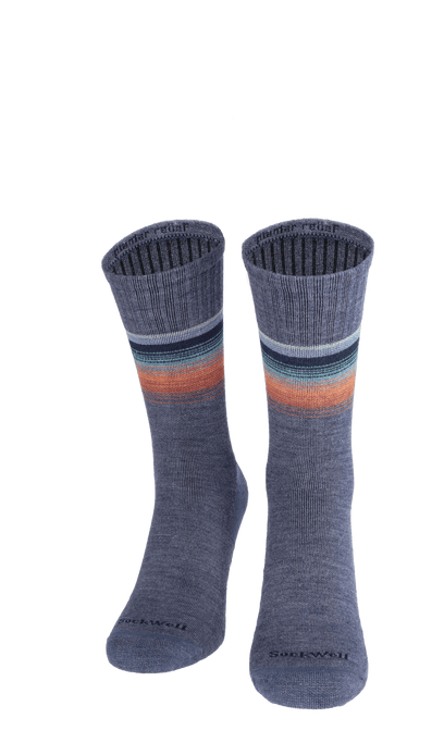 Plantar Cush Crew II Heren Hielspoor Sokken Klasse 2 Denim