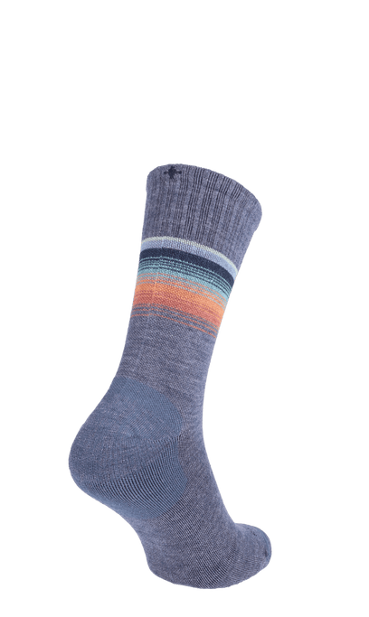 Plantar Cush Crew II Heren Hielspoor Sokken Klasse 2 Denim