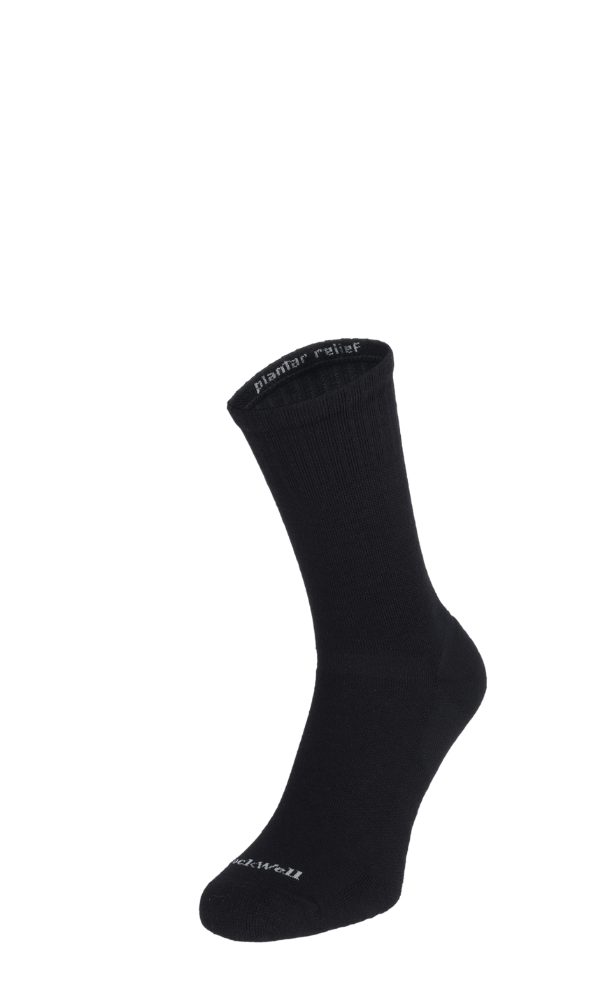 Plantar Cush Crew II Heren Hielspoor Sokken Klasse 2 Black Solid