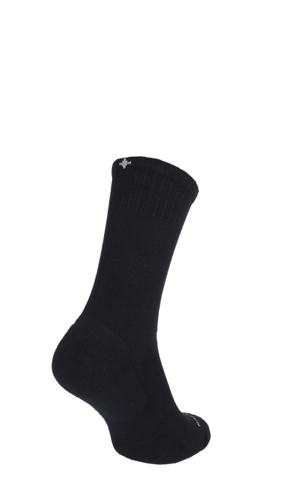 Plantar Cush Crew II Heren Hielspoor Sokken Klasse 2 Black Solid