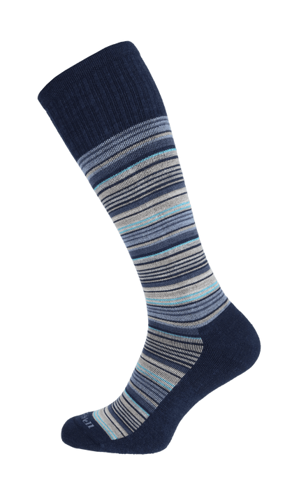 Sunset Stripe Heren Compressiekousen Klasse 1 Navy