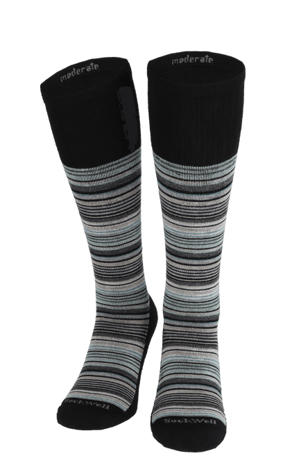 Sunset Stripe Heren Compressiekousen Klasse 1 Black