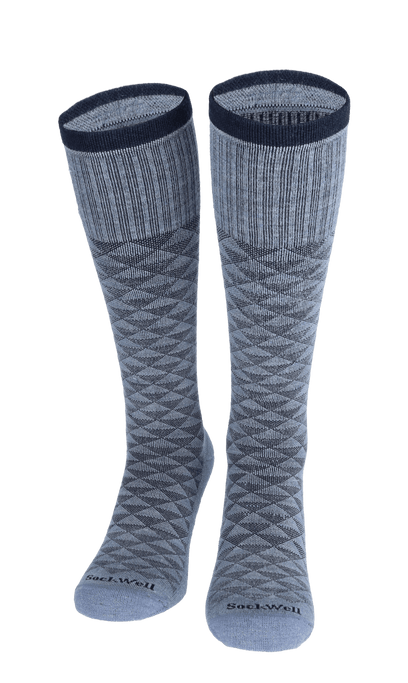 Dapper Heren Compressiekousen Klasse 2 Bluestone