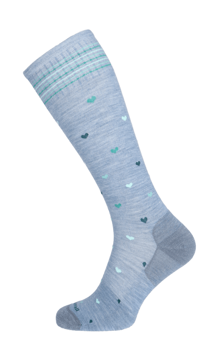 Full Heart Dames Compressiekousen Klasse 1 Bluestone