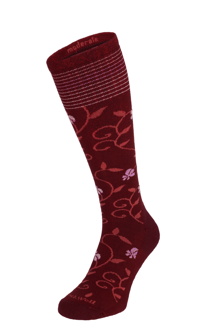 Full Sun Dames Compressiekousen Klasse 1 Cranberry
