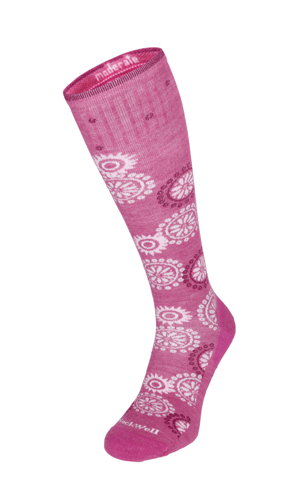 Block Print Dames Compressiekousen Klasse 1 Raspberry Block Print Dames Compressiekousen Klasse 1 Raspberry