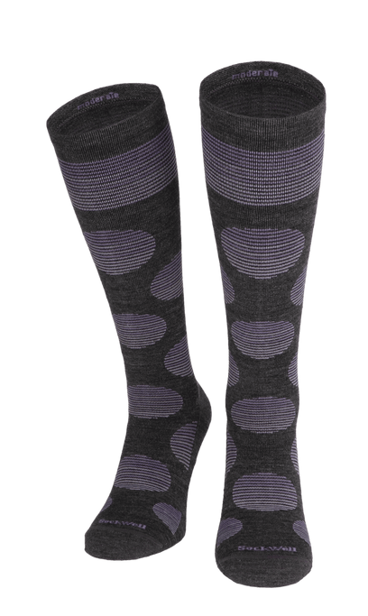Featherweight Dot Dames Compressiekousen Klasse 1 Charcoal