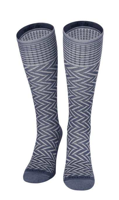 Chevron Dames Compressiekousen Klasse 1 Denim Sparkle