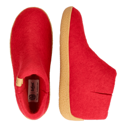 Rabara Maha Wolvilt Pantoffels Red