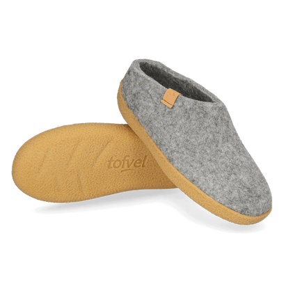 Slipa Maha Wolvilt Instap Pantoffels Marbled Light Grey