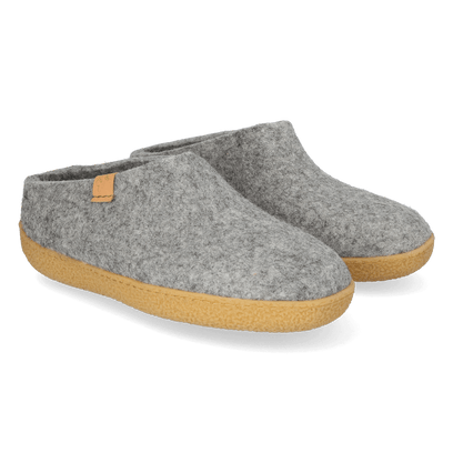 Slipa Maha Wolvilt Instap Pantoffels Marbled Light Grey