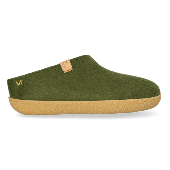 Slipa Maha Wolvilt Instap Pantoffels Olive Green Slipa Maha Wolvilt Instap Pantoffels Olive Green