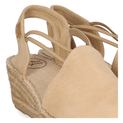 Tremp Suede Dames Espadrilles Beige