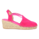 Tremp Suede Dames Espadrilles Fucsia