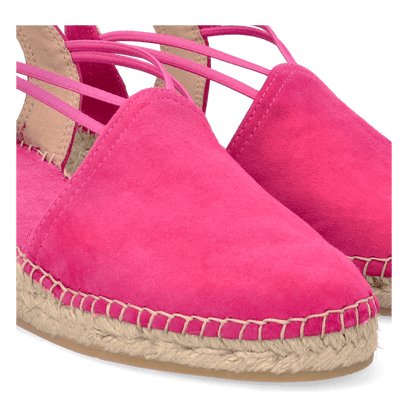 Tremp Suede Dames Espadrilles Fucsia