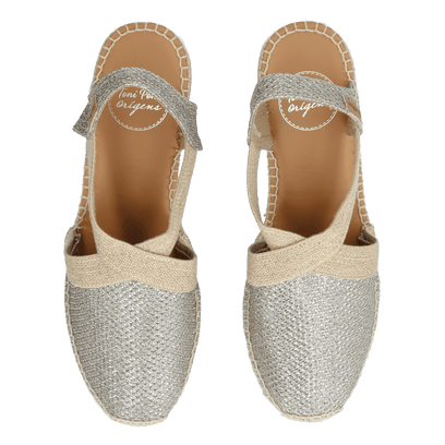 Triton Textiel Dames Espadrilles Plati