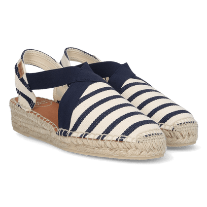 Vinaros Dames Espadrilles Canvas Cru/Mari