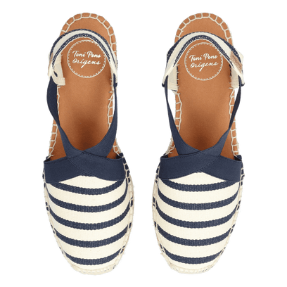 Vinaros Dames Espadrilles Canvas Cru/Mari