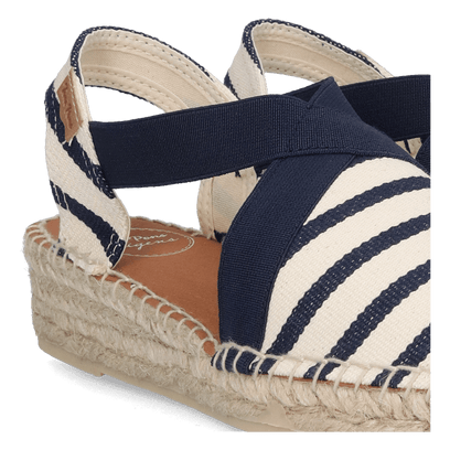 Vinaros Dames Espadrilles Canvas Cru/Mari