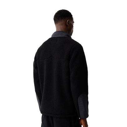 Men's Athol Half Zip Borg Fleece Jacket Black