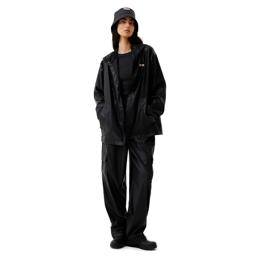 Izzy PU Hooded Jacket Black