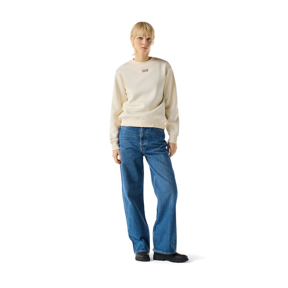 Red Label Essentials Crew Sweatshirt Antique White Red Label Essentials Crew Sweatshirt Antique White