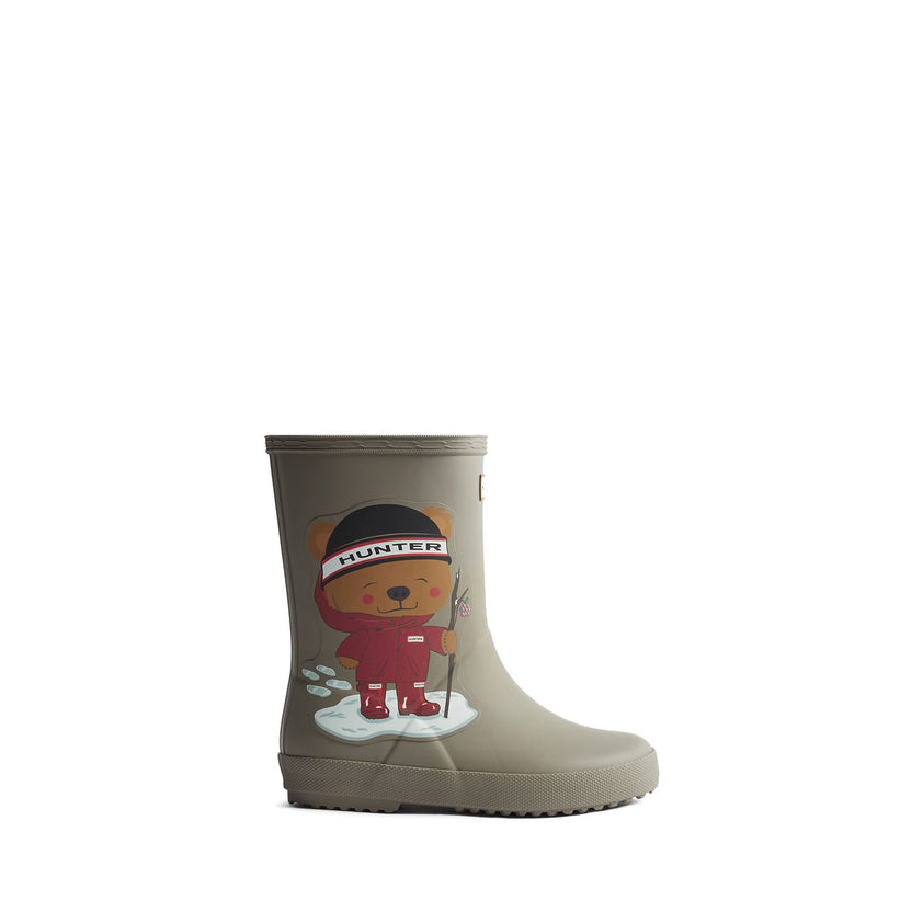 Original Kids First Bear Print Insulated Wellington Boots Kettle
