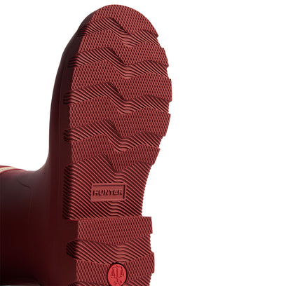 Unisex Downpour Short Wellington Boots Merlot