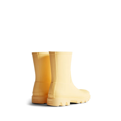 Unisex Downpour Short Wellington Boots Pale Yellow