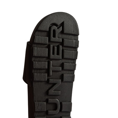 Unisex Core Embossed Silicon Logo Slider Black