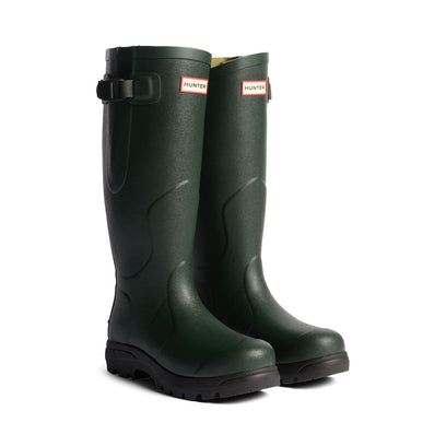 Unisex Balmoral MKII Side Adjustable Wellington Boots Dark Olive/Black