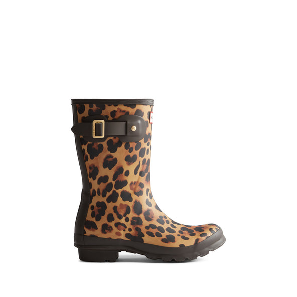 Women's Original Short Wellington Boots Leopard Print/Chocolate Brown Women's Original Short Wellington Boots Leopard Print/Chocolate Brown