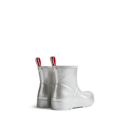 Women's Play Short Wellington Boots Metallic Silver