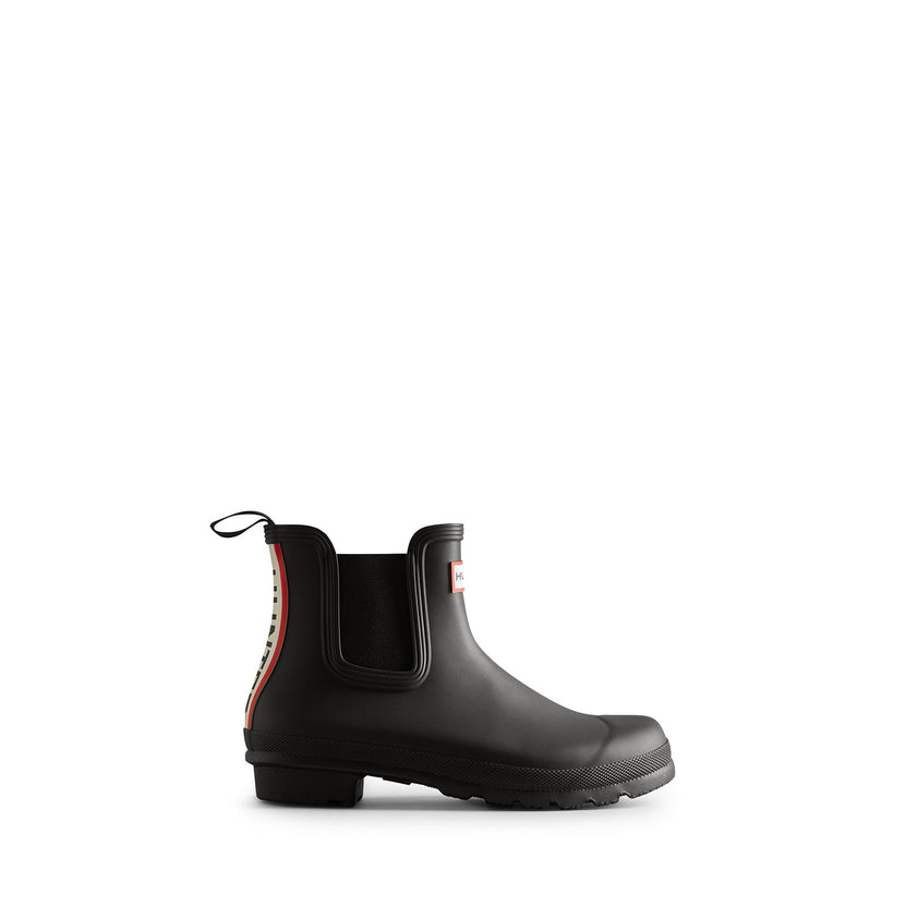 Women's Original Tri-Colour Logo Backstrap Chelsea Boots Black