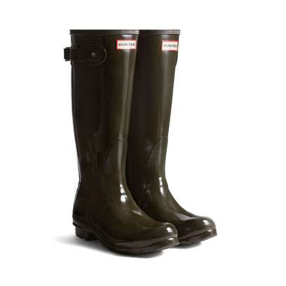 Women's Original Tall Gloss Wellington Boots Chocolate Brown